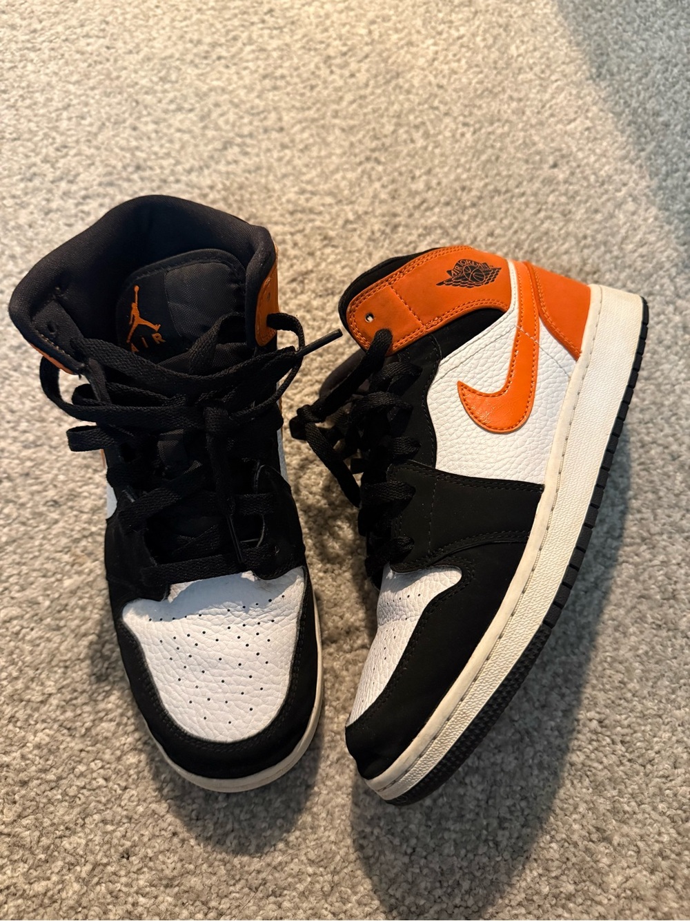 Nike Black, White, and Orange Sneakers
